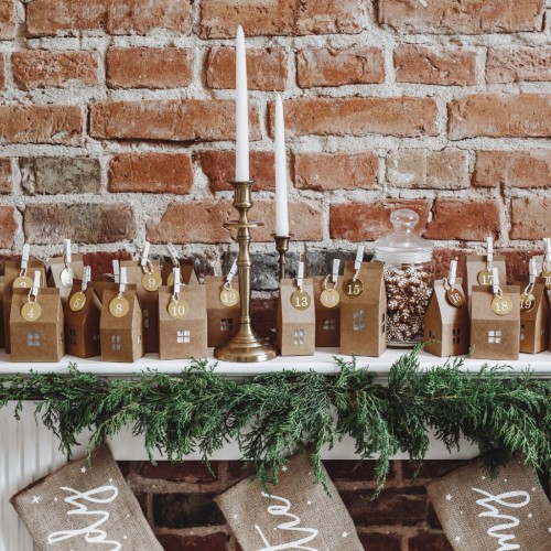 Kalendarz adwentowy EKOfriendly ♻ - mix 24 eko Domki