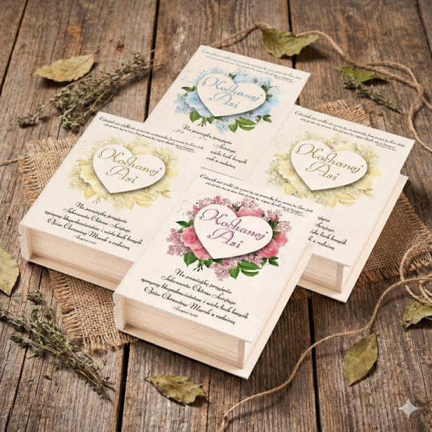 Biblia Pamiątkowa Chrztu Świętego w drewnianym pudełku EKO ♻ – nadruk Ink-Jet