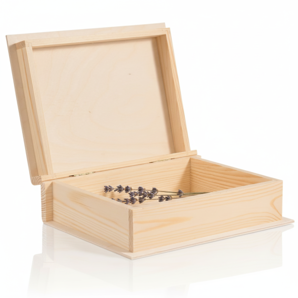 Drewniane pudełko z drewna lipowego 24×19×7,5 cm – LIPOWY BOX™