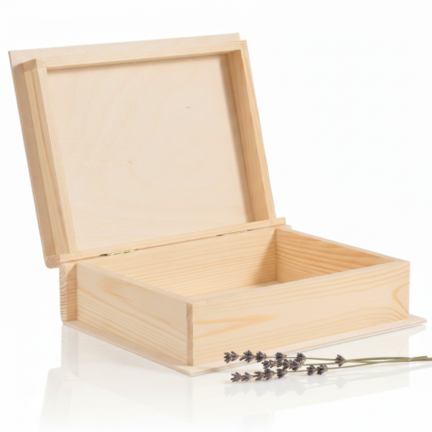 Drewniane pudełko z drewna lipowego 21×17×4,5 cm – LIPOWY BOX™