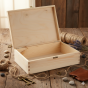 Drewniane pudełko z drewna lipowego 34×25×10 cm – LIPOWY BOX™