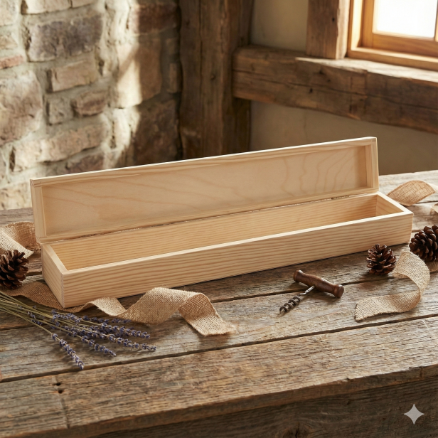 Drewniane pudełko z drewna lipowego 47×7×5,5 cm – LIPOWY BOX™