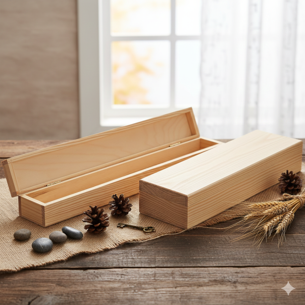 Drewniane pudełko z drewna lipowego 47×7×5,5 cm – LIPOWY BOX™