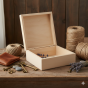 Drewniane pudełko z drewna lipowego 10×10×5 cm – LIPOWY BOX™