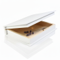 Białe drewniane pudełko malowane 21×17×4,5 cm – LIPOWY BOX™ WHITE