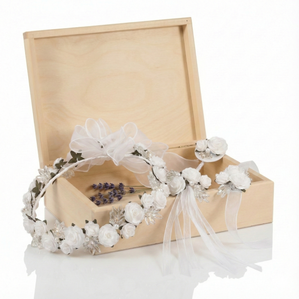 CORONA™ PEARL – komplet komunijny z wiankiem PREMIUM