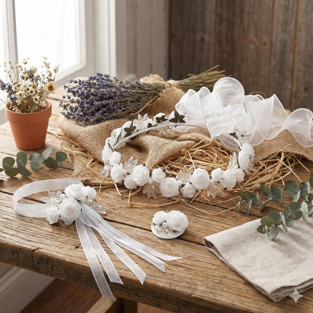 CORONA™ PEARL – komplet komunijny z wiankiem PREMIUM