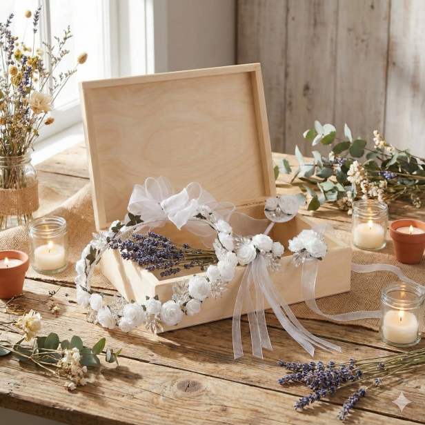 CORONA™ PEARL – komplet komunijny z wiankiem PREMIUM