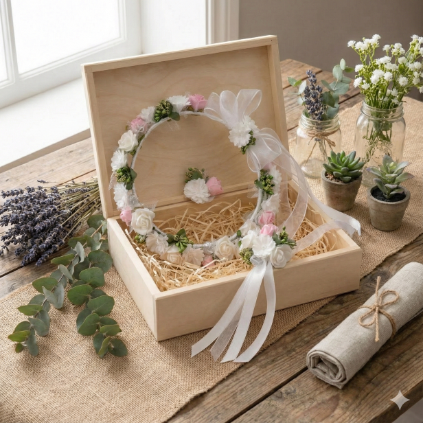 CORONA™ ROSA – komplet komunijny z wiankiem PREMIUM