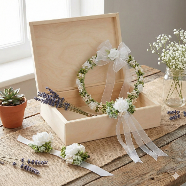 CORONA™ FLORA – komplet komunijny z wiankiem PREMIUM