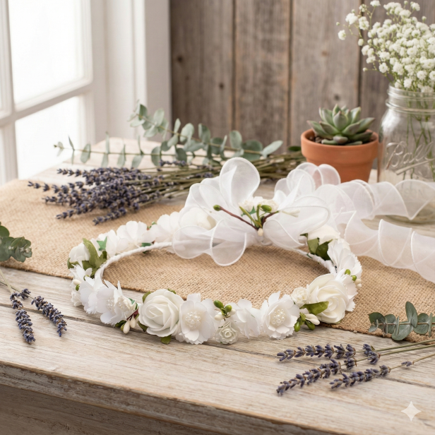 CORONA™ ALBA – komplet komunijny z wiankiem PREMIUM