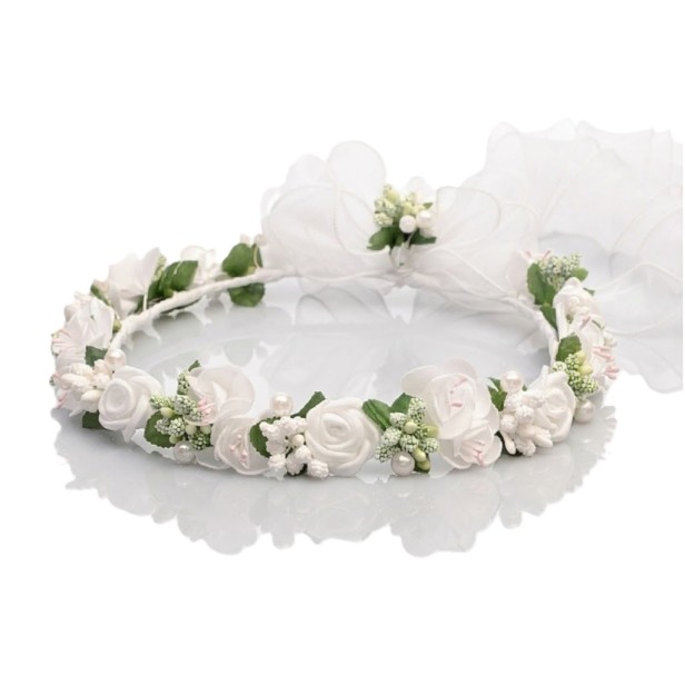 Wianek komunijny – Linia CORONA™ | Różana Delikatność