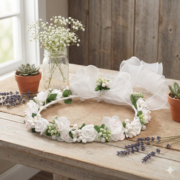 Wianek komunijny – Linia CORONA™ | Różana Delikatność