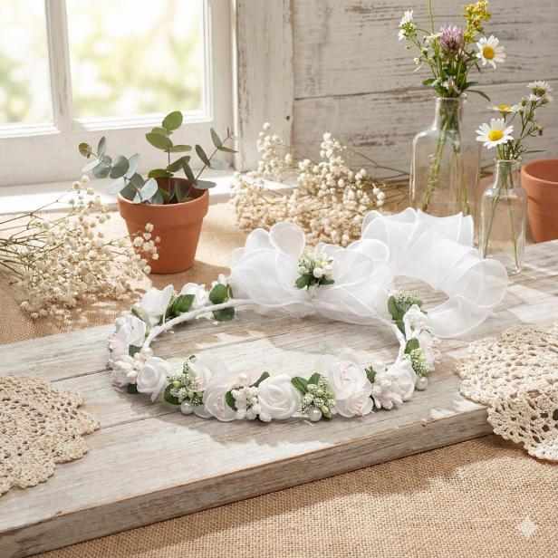 Wianek komunijny – Linia CORONA™ | Różana Delikatność