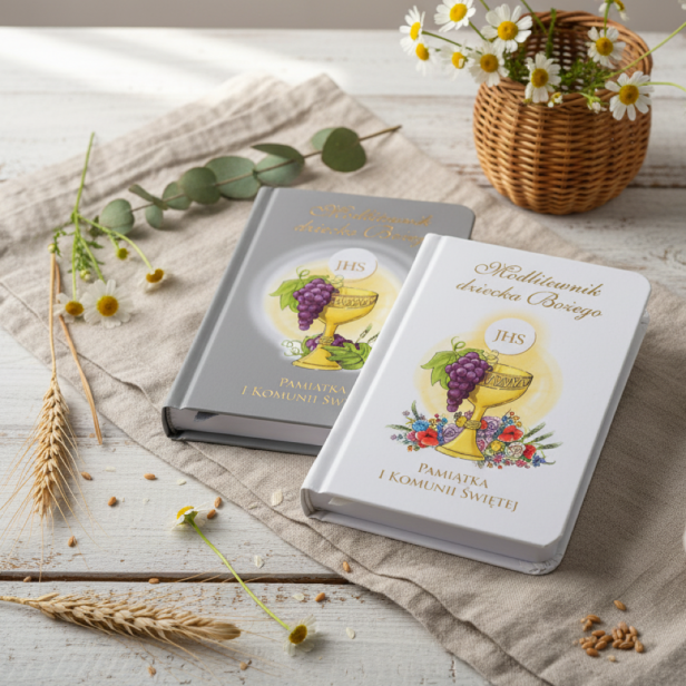 aranżacja Modlitewnik dziecka Bożego w etui – Pamiątka I Komunii Świętej