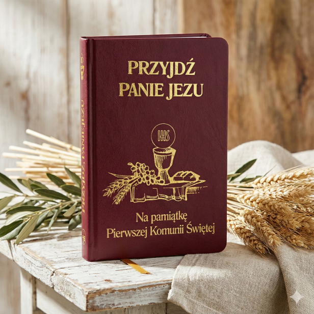 Modlitewnik dla dzieci „Przyjdź, Panie Jezu” – książeczka do modlitwy (bordowa)