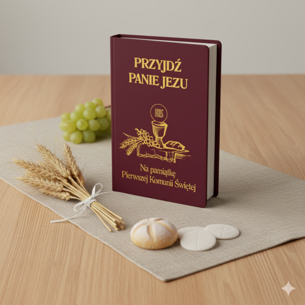 Modlitewnik dla dzieci „Przyjdź, Panie Jezu” – książeczka do modlitwy (bordowa)