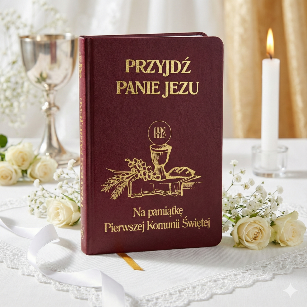 Modlitewnik dla dzieci „Przyjdź, Panie Jezu” – książeczka do modlitwy (bordowa)