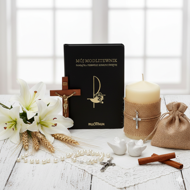 Mój modlitewnik – Pamiątka I Komunii Świętej Pallottinum (biały lub czarny)