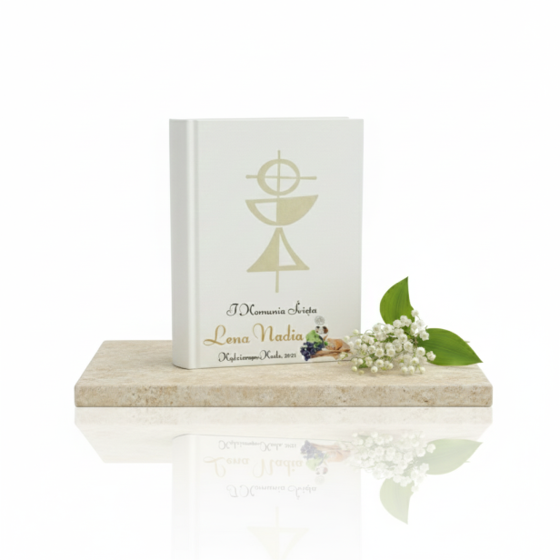 Skarbczyk komunijny Droga do Nieba z personalizowanym nadrukiem – pamiątka i modlitwa