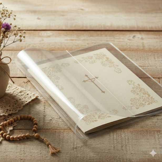 Okładka przezroczysta na modlitewnik Droga do Nieba – ochrona i trwałość