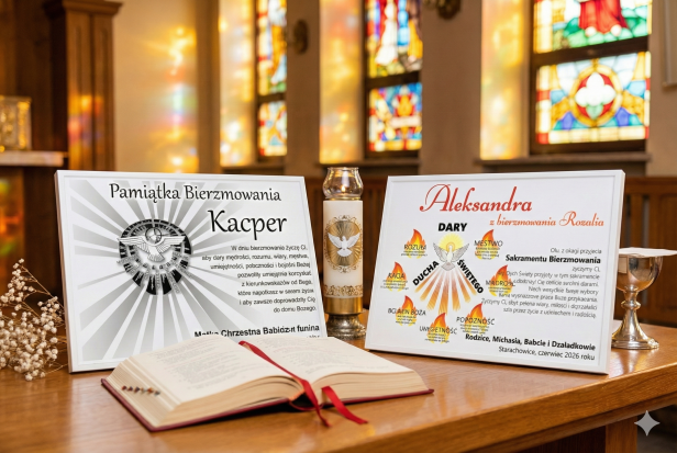 Pamiątkowa statuetka z okazji Bierzmowania – Prezent | Linia AUREA CLASSIC™