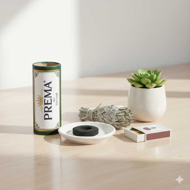 Węgielki PREMA 33 mm – węgielki do kadzideł i shishy, 1 rolka (10 sztuk)