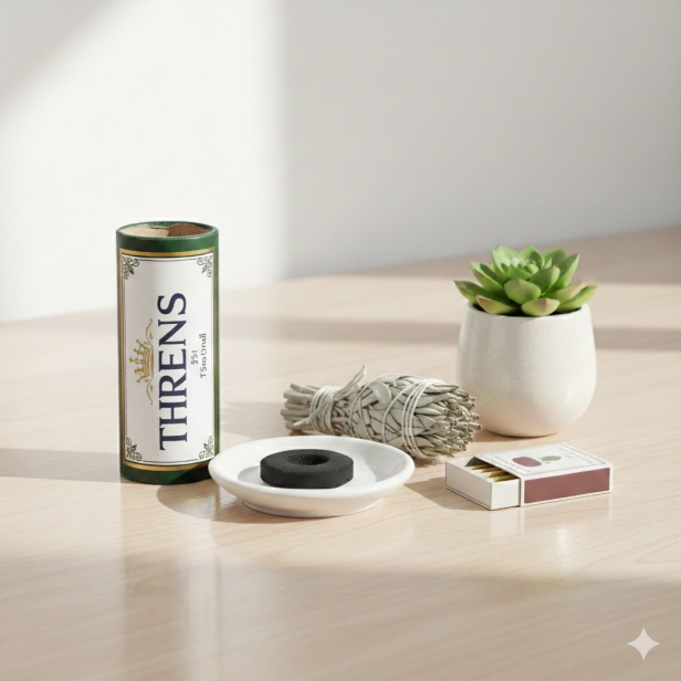 Węgielki THREE KINGS 33 mm – węgielki do kadzideł i shishy, 1 rolka (10 sztuk)