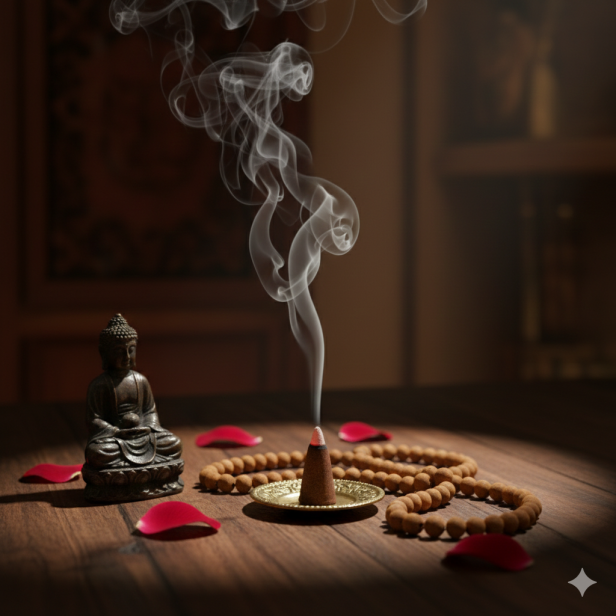 Kadzidło stożkowe SANDAŁ – drzewny aromat harmonii i duchowego oczyszczenia