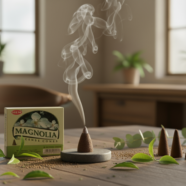 Kadzidło stożkowe MAGNOLIA – naturalny kwiatowy zapach i spokój ducha | e-swiece.pl