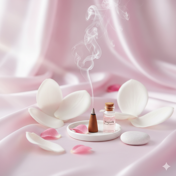 Kadzidło stożkowe MAGNOLIA – kwiatowa harmonia i delikatne ukojenie zmysłów