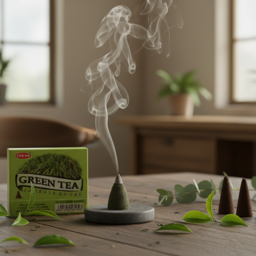 Kadzidło stożkowe ZIELONA HERBATA – aromatyczna harmonia i duchowe wyciszenie