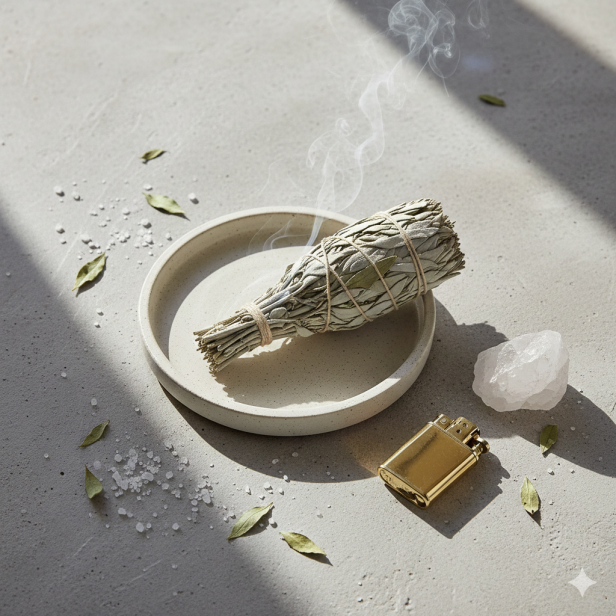 Naturalne kadzidło SZAŁWIA BIAŁA – pęczek oczyszczenia i harmonii ducha