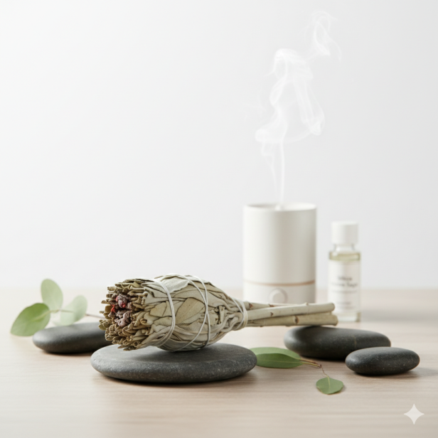 Naturalne kadzidło SZAŁWIA BIAŁA – pęczek oczyszczenia i harmonii ducha