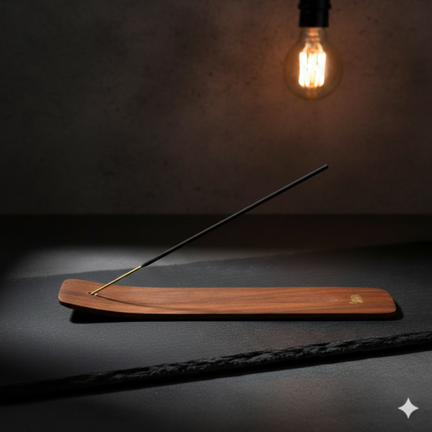 Podstawka pod kadzidła patyczki – ręcznie wykonana z palisandru indyjskiego