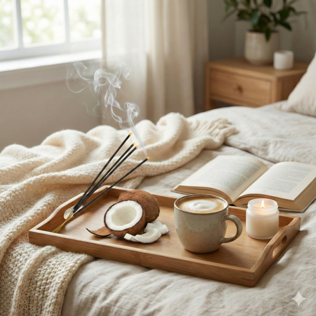 Kadzidło indyjskie patyczki ORZECH KOKOSOWY – słodki aromat spokoju i egzotycznego relaksu .png