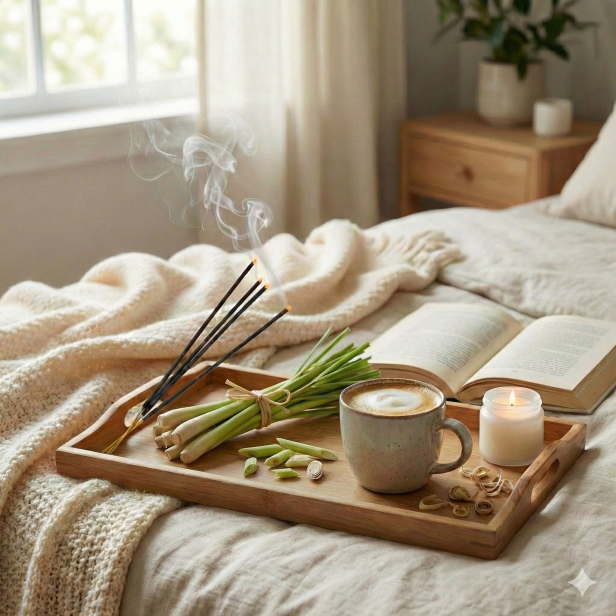 Kadzidło indyjskie patyczki TRAWA CYTRYNOWA – świeży aromat oczyszczenia i energii