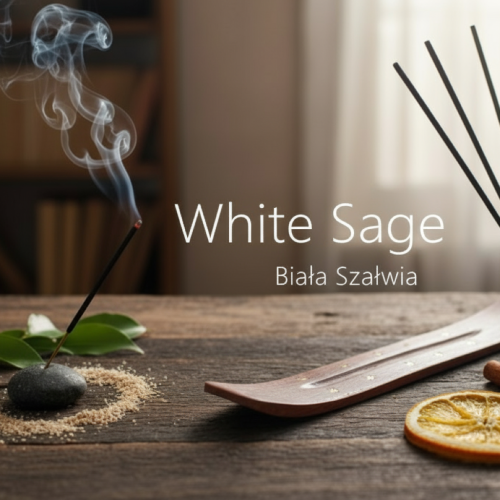 Kadzidło indyjskie patyczki BIAŁA SZAŁWIA – oczyszczenie energii i duchowa ochrona