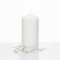 Świeca walec BIAŁA mała – idealna na ołtarz, Ø 8 cm, wys. 15 cm