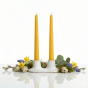 Świeczka stołowa stożkowa – żółta, zestaw 2 szt., klasyczna forma 24,5 cm