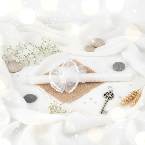 aranżacja Świeca AMAZON® SZYFON – pamiątka Chrztu Świętego