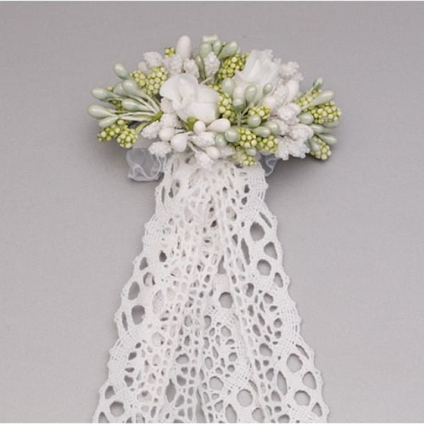 Stroik na świecę Ozdoba koronkowa Gromnica