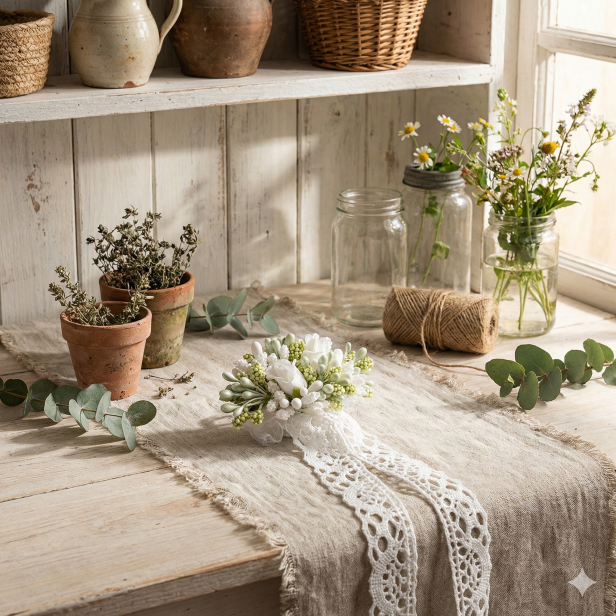 Stroik koronkowy na świecę komunijną i chrzcielną – elegancka ozdoba na gromnicę