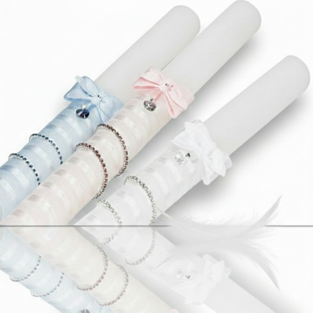 Świeca „Crystal Light – Szyfon” – gromnica z kryształkiem Preciosa®