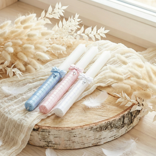 Świeca „Crystal Light – Satyna” – gromnica z kryształkiem Preciosa® w aranżacji