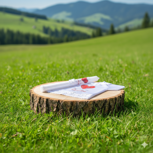 Świeca i Szatka FOLKSTYLE® – Dusza Regionu: wzór góralski