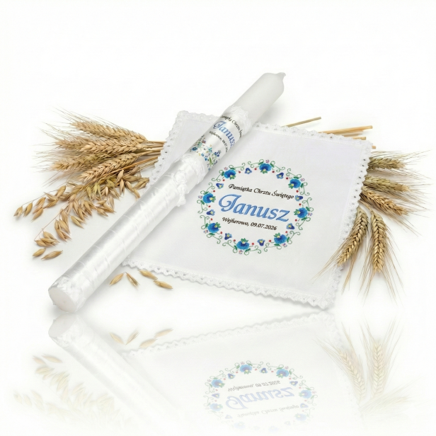 Świeca i Szatka FOLKSTYLE® – Dusza Regionu: wzór kaszubski