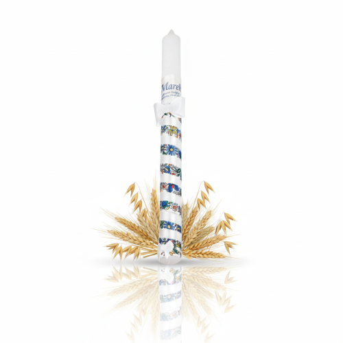 Świeca na Chrzest – motyw kaszubski | Linia FolkStyle® – Tradycja i Wiara