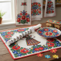 Świeca na Chrzest – motyw łowiczanki | Linia FolkStyle® – Tradycja i Wiara