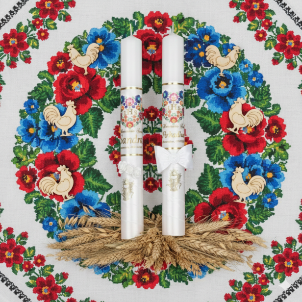 Świeca komunijna w stylu FolkStyle® | Tradycja i Wiara